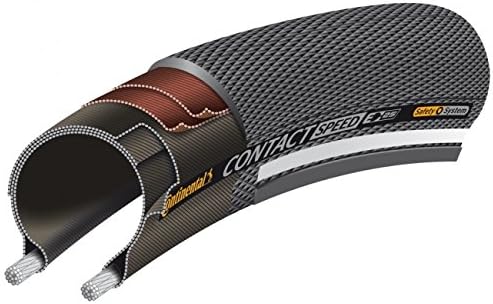 Continental Contact Speed tire - clincher, wire bead, SafetySystem Breaker, E25, black/Reflex or black, 26", 27.5", 650b or 700 sizes