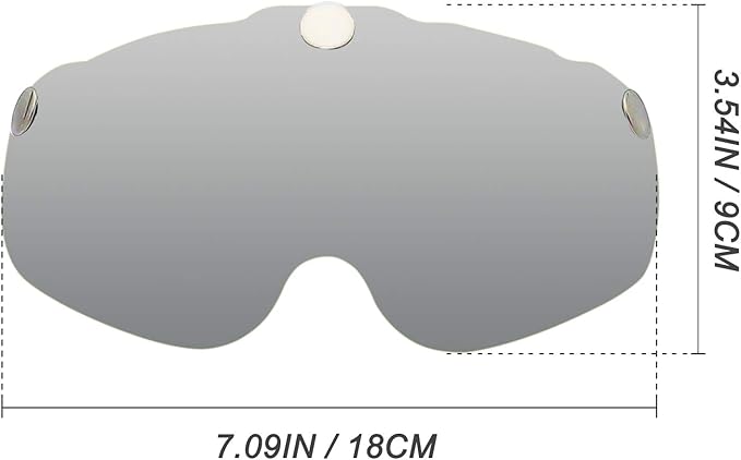 Bike Helmet Goggles Visor Shield, Removable/Detachable Magnetic Visor Goggles Shield Only for Cycling Helmet in Model Bc-069