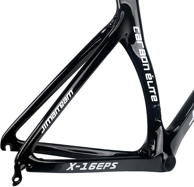 700c Road Bike Frameset Carbon Racing Bike Frameset C Brake 46/48/50/52/54cm EPS Technology with Fork Headset Seatpost BB92 (Color : A, Size : 54cm)