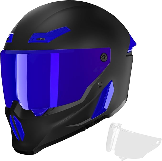 Motorcycle Helmets for Adult Men Women,Full Face Motorcycle Helmet,MG666 DOT Approved Motorbike Racing Street Bike Helmets with Two Visors