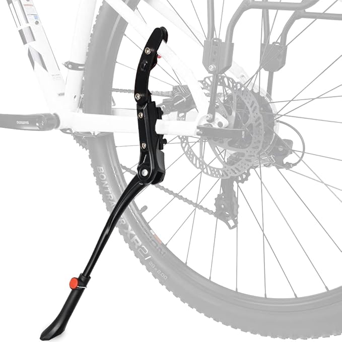 Adjustable Aluminium Alloy Bicycle Kickstand - Fit for 22-24-26-28 inch Mountain/Road/BMX/MTB Bike (Three-support)