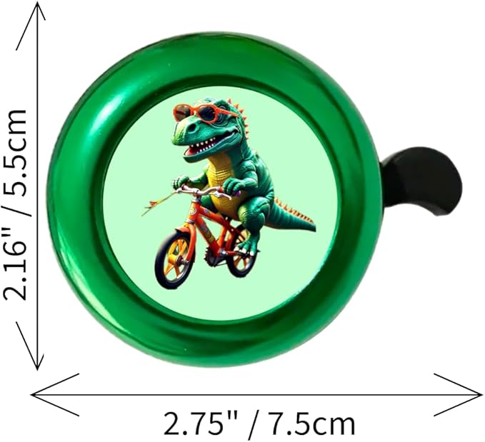 Bike Bell – Fun Unicorn & Dinosaur Designs, Loud Crisp Sound, Durable Metal Bicycle Bell for Boys & Girls (Multiple Colors & Styles)