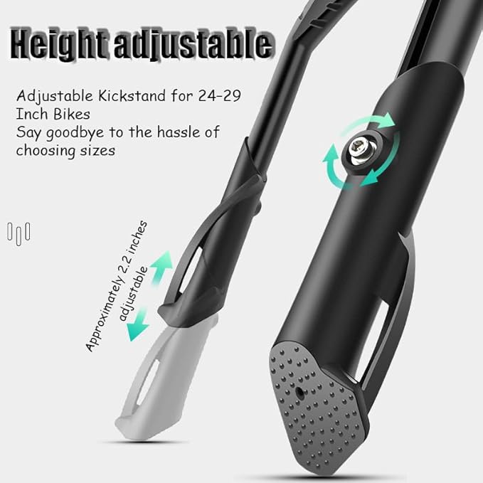 Bike Stand for Giant Anthem X1 Anthem X3 AnyRoad 2 AnyRoad Advanced 2, Height Adjustable Bike Kickstand for Adult Non-Slip Aluminum Rear Side Bicycle Stand Stability Easy to Install