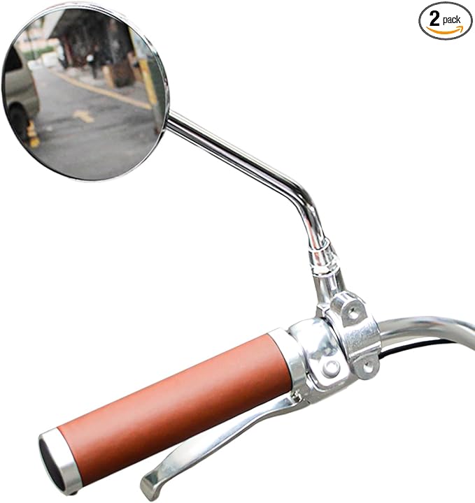 Vintage Bike Mirror Metal bicycle mirrors for handlebars Rearview Mirror Cruiser Bike Mirror Electric Bike mirror Side Mirror Galvanized Steel Frame for The Retro Bike Parts