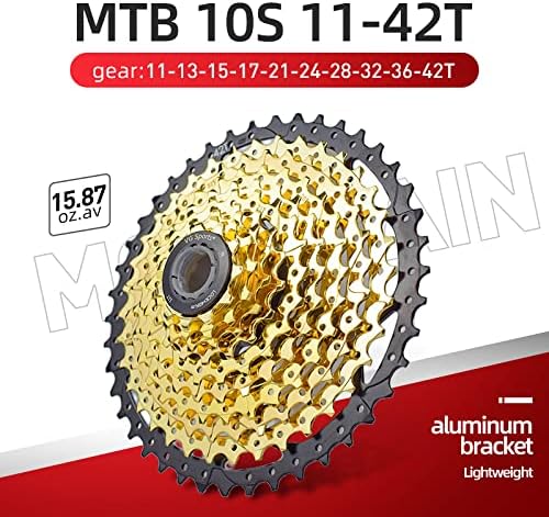VG SPORTS 8/9/10/11/12 Speed Ultra-Light Bike Cassette for Mountain Bike 11-40T/11-42T/11-46T/11-50T/11-52T MTB Cassette Lightweight Aluminum Bracket Cassette