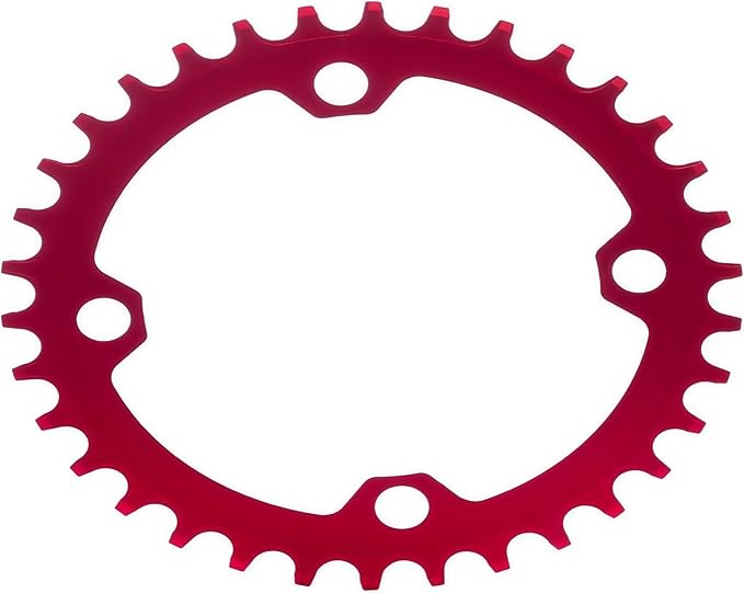 YBEKI Pro-Grade 104BCD Chainring (30-52T) CNC 7075-T6 Aluminum Narrow-Wide MTB/Road Round Oval Bike Chainwheel | Shimano/SRAM 8-11 Speed Compatible | 573MPa Strength(Black/Red/Blue)