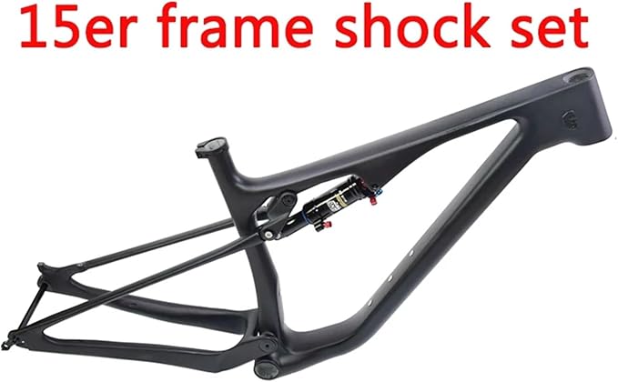 29er Mountain Bike Full Carbon Fiber Frame Thru Axle Disc Brake Fully Suspension(15er Frame Shock Set)