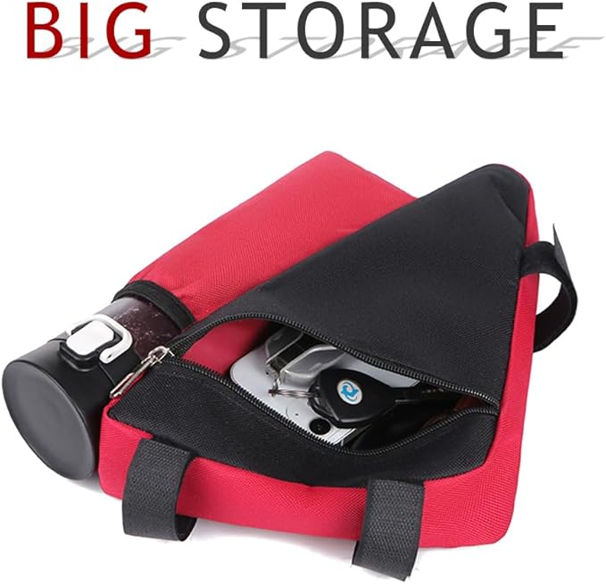 Bike Triangle Bike Bag - Red - Bicycle Accessories for Adult Bikes，Water Bottle Pocket， Waterproof