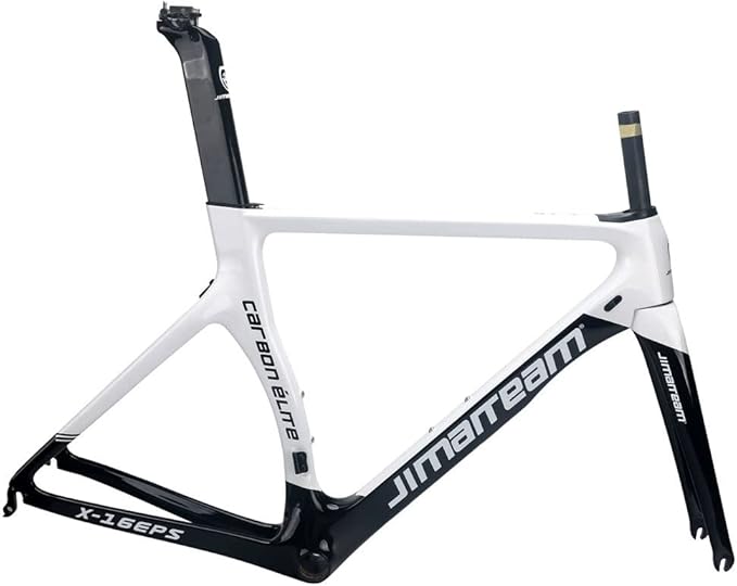 700c Road Bike Frameset Carbon C Brake Racing Frame QR 100/130mm Internal Routing Rame Set 46/48/50/52/54CM (Color : White C, Size : 46cm)