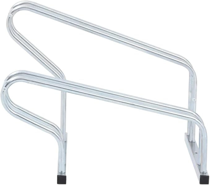 Galvanized Steel Floor Freestanding Bicycle Stand for 2 Bikes, 2 Bikes Floor Bike Stand, Bike Floor Parking Rack for Indoor & Outdoor Garage Storage,-871