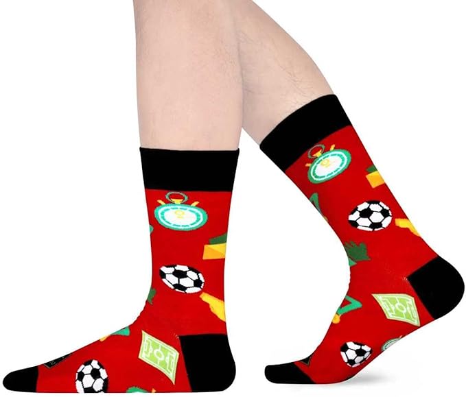 WeciBor Men's Dress Funny Crazy Colorful Novelty Combed Cotton Crew Socks 12 Pack - Size 7-10/10-13/13-15