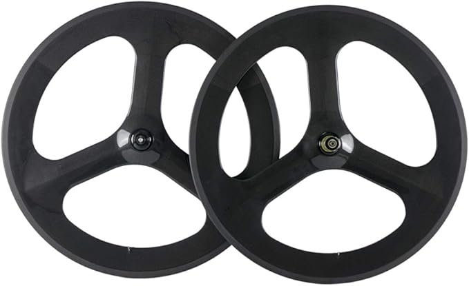 Superteam 70mm Road Bike 3 Spoke Wheelset Tri-Spoke Wheel Clincher 700c