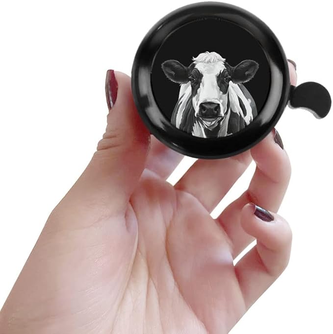 WIRESTER Black Aluminum Round Bike Bell, Classic Ring Bicycle Bell, Bike Accessories Bell Ring for Adults Kids Girls Boys