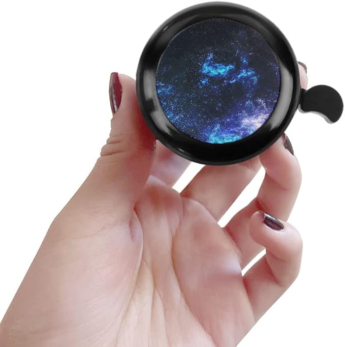 WIRESTER Black Aluminum Round Bike Bell, Classic Ring Bicycle Bell, Bike Accessories Bell Ring for Adults Kids Girls Boys