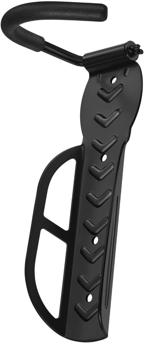Flexzion Garage Bike Rack Wall Mount (1 Pack) - Vertical Bicycle Rack Hanger Wall Mounted Storage Holder with Screws - Easily Hang/Detach Bike Hooks for Indoor, Apartment, Shed, up to 44lbs(20Kg)