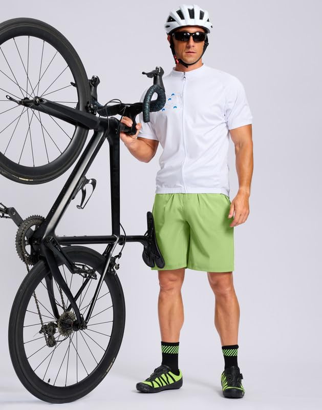 Bikewa Men's Mountain Bike Shorts 4D Padded Baggy Bicycle Biking Riding Lightweight Cycling Shorts with Zipper Pockets