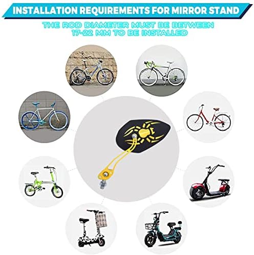Handlebar Rear View Mirrors For Mountain Road Bike, 2pcs bike rear view mirrors with Wide Angle Mirror, Adjustable Rotatable Handlebar for Mountain Bike, Bicycle Rearview Mirror