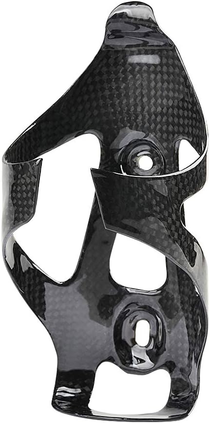Full Carbon Fiber Bicycle Water Bottle Cages Holder Brackets with Titanium Bolts Pack of 2 (Glossy)