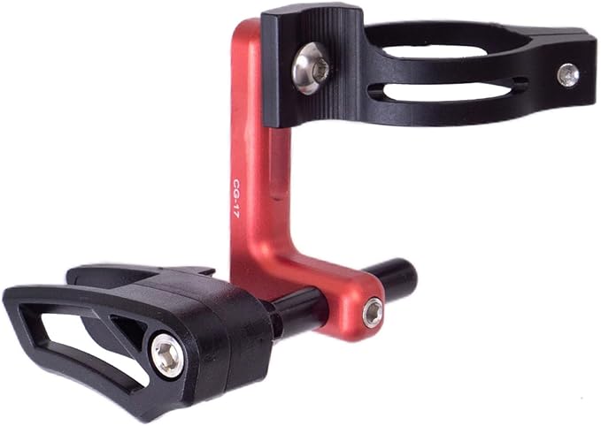 Chain Guide Mountain Bike, Chain Guide, Chain Guide Protector Aluminium Alloy, Bicycle Chain Protector, Clamp Mount Chain Stabilizer, Bike Chain Guard for Most Bicycle red 31.8 clamp Ring
