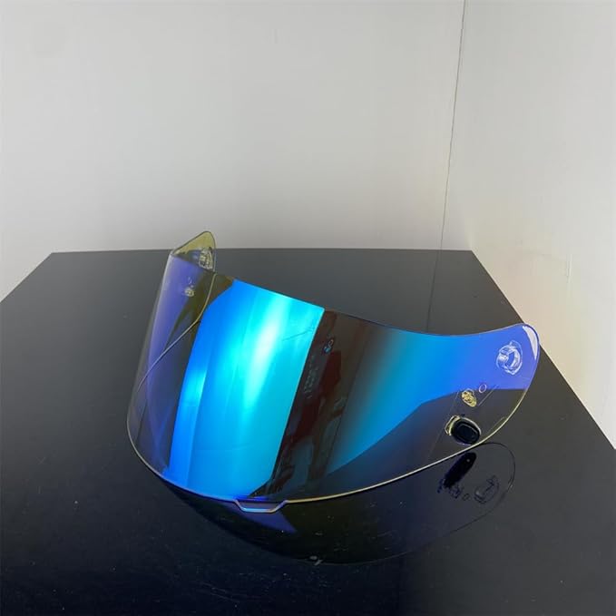HJ-09 Helmet Visor Replacement,Tinted Motorcycle Helmet Face Shield Sunshield UV Protection for HJC CL-15 CL-17 CL-16 CL-SP AC-12 FS-10 CS-R1 IS-16 CS-R2 (Revo Clear Blue)