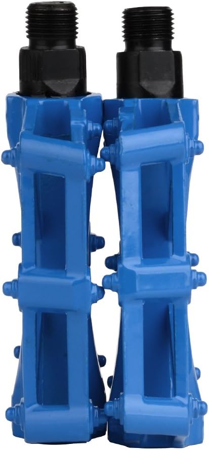 Aluminium CNC Bike Pedals 9/16", Lightweight Mountain Road Bike Pedal with 16 Anti-Skid Pins Bicycle Pedals for MTB BMX