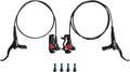 Z00M MTB Hydraulic Disc Brakes Set Mountain Bike Left Front 800mm Right Rear 1450mm Hydraulic Brake Aluminum Alloy Bicycle Disc Brake for E-Bike Fat Bike Road Bike 2 Piston