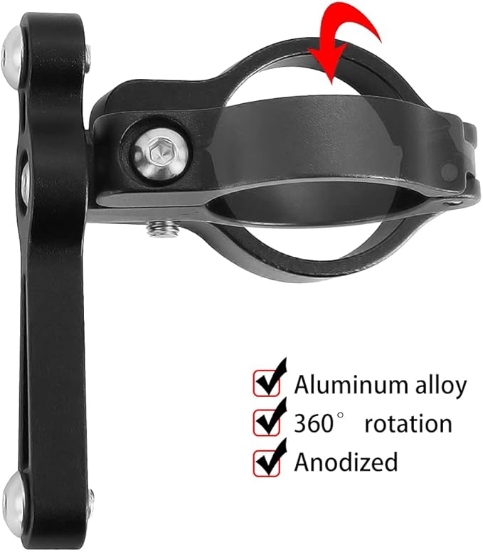 Bicycle Bottle Cage Adapter Bike Water Bottle Cage Holder Mount Adapter Adjustable Aluminum Alloy Seat Tube Diameter 19-33mm CNC Machined Handlebar Seat Post Cup Mount Converter (with Tools)