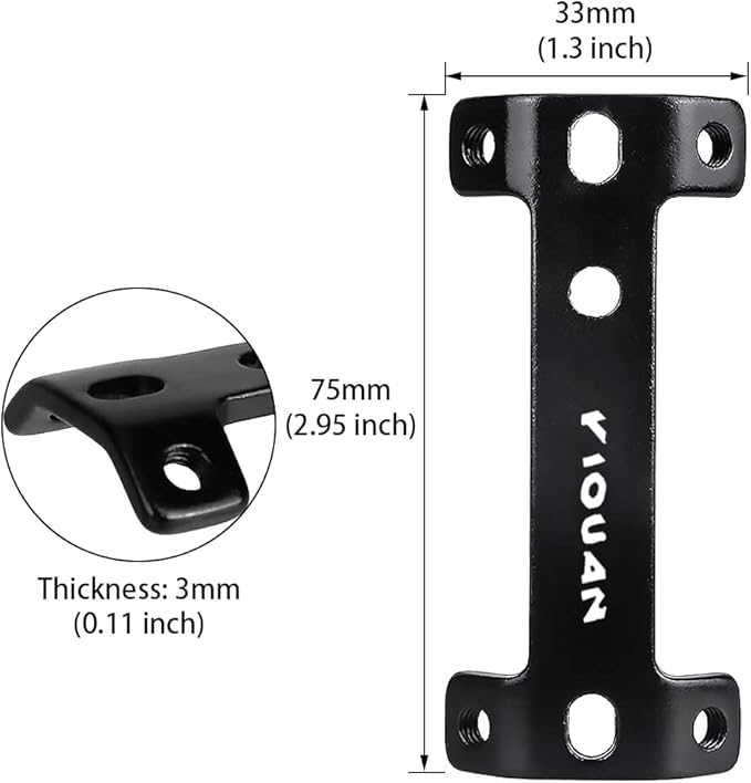 Bike Bottle Cage Adapter Aluminum Alloy Double Headed Bicycle Bottle Cage Extender High Hardness Adjustable Bottle Mount Seat Post Water Bottle Holder with Installation Tool