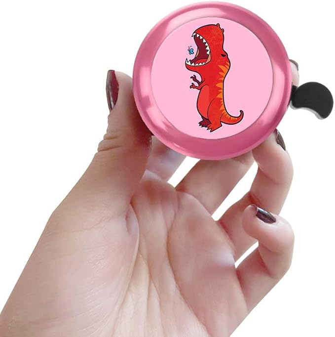 WIRESTER Pink Aluminum Round Bike Bell, Classic Ring Bicycle Bell, Bike Accessories Bell Ring for Adults Kids Girls Boys - Animals