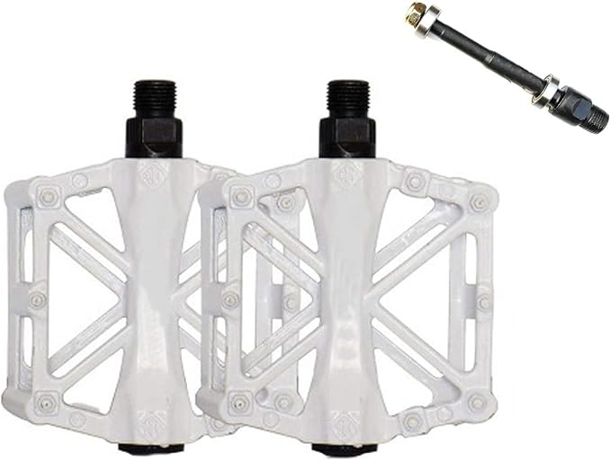 Free-fly Bicycle Pedal - Aluminum Bearing Bike Pedals with 16 Anti-Skid Pins - Lightweight Platform Pedals - Universal 9/16" Bike Pedal for Mountain BMX MTB Road Bike