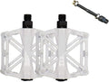 Free-fly Bicycle Pedal - Aluminum Bearing Bike Pedals with 16 Anti-Skid Pins - Lightweight Platform Pedals - Universal 9/16" Bike Pedal for Mountain BMX MTB Road Bike