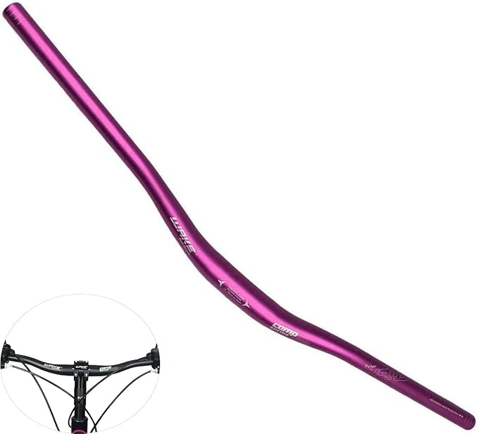 Wake 31.8mm MTB Mountain Bike Handlebar, Aluminum Alloy Mountain Bike Bicycle Riser Handlebar Extra Long 720/780mm with Paint Matte Surface (Purple, 720mm)