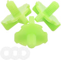 Healifty Motorcycle Helmet Screws and Washers Set Green Plastic Dirt Bike Helmet Visor Replacement Screws Compatible for Off-road Riding