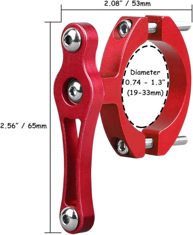 Bicycle Bottle Cage Adapter Bike Water Bottle Cage Holder Mount Adapter Adjustable Aluminum Alloy Seat Tube Diameter 19-33mm CNC Machined Handlebar Seat Post Cup Mount Converter