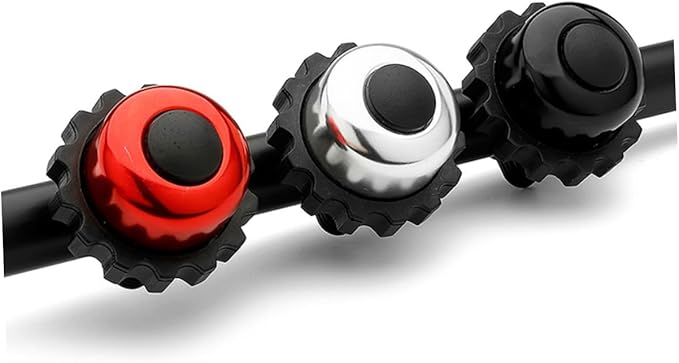 HEMOTON 3pcs Red Rotating Loud Bike Bell Horn for Bicycle Handlebar Accessories, Vintage Cycling Bell Suitable and Adults Outdoor Riding