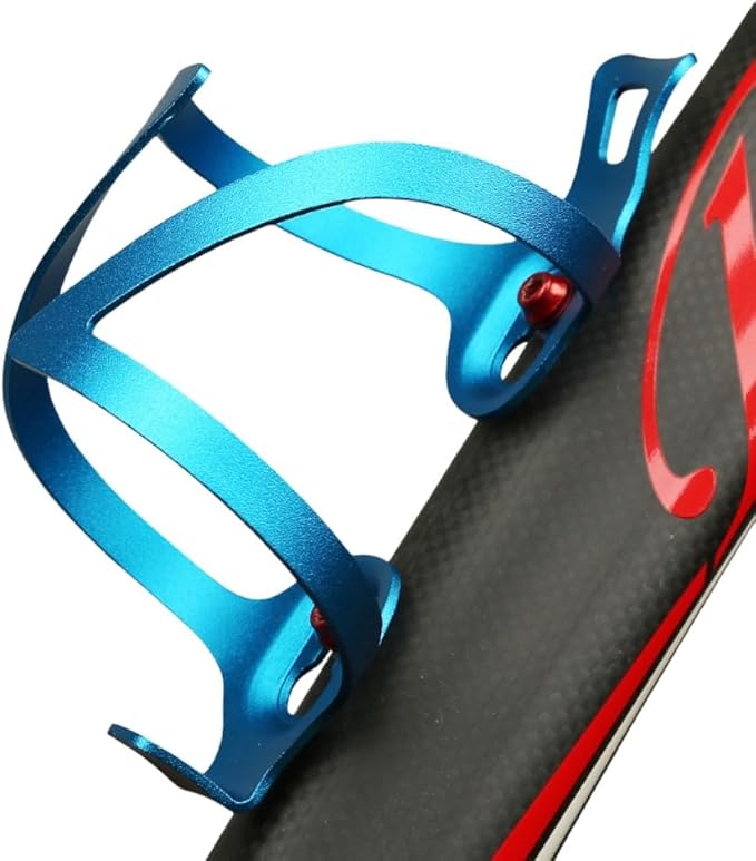 Premium Aluminum Alloy Bike Cup Holder - - Durable Water Bottle Cage for Bicycle, Road Bike, Mountain Bikes (Blue)