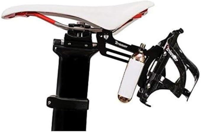 Triseven Bottle Holder Bike - Drink Holder Bike - for 2 Water Bottles and 2 CO2 Cartridges - Bike Cup Holder for Drink Bottle - Fit Bicycles - Bicycle Accessories - without Water Bottles