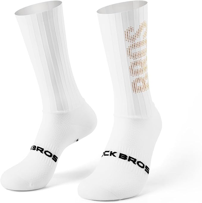 ROCKBROS Cycling Socks with Breathable Mesh, Moisture-Wicking & Odor-Resistant for Men & Women, Anti-Slip Silicone Grip
