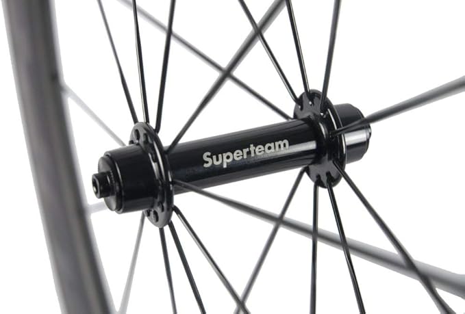 Superteam 700c Carbon Bicycle Wheel Front 60mm Rear 88mm Clincher Wheelset with Transparent Decal