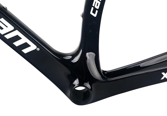 700c Road Bike Frameset Carbon Racing Bike Frameset C Brake 46/48/50/52/54cm EPS Technology with Fork Headset Seatpost BB92 (Color : A, Size : 54cm)