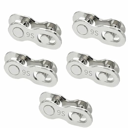 Master Link for Bicycle Chain |Reusable Link Connector |Half Link Bike Chain |Road Bike Chain Repair for 9 Speed Bikes |5 Set Pack