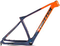 Bike Carbon Fiber Frame 27.5er 29er Hardtail Mountain Bike Frame 15''/17''/19'' Internal Routing Disc Brake Frame QR 135mm XC AM(Orange,27.5 * 15'')