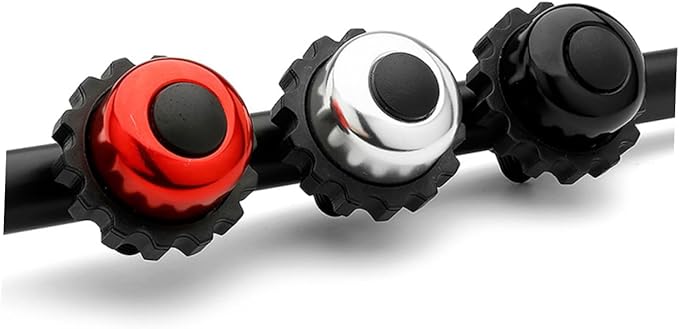 TOYANDONA Rotating Bike Bell Horn Loud Vintage Bicycle Bell 3pcs Red Cycling Accessories for Outdoor Riding and Commuting