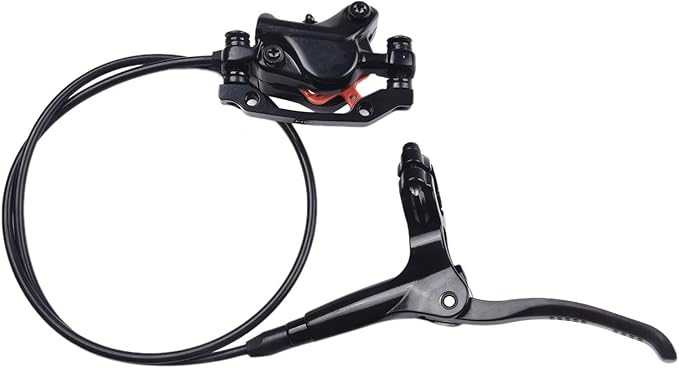 Hydraulic Disc Brake, Bike Brake Hydraulic Disc Oil Brakes With Lever Set Pre-Filled With 2 for Rotor for Mountain Bike X-C Trail, e-Bike, Fat Bike(left rear right front)