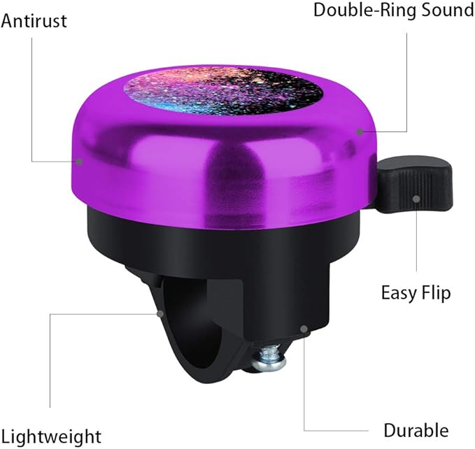 MZELQ Bicycle Bell Cute Clear Sound Adjustable Size Aluminum Bike Accessories Bell Ring for Girls Women Kids Adults