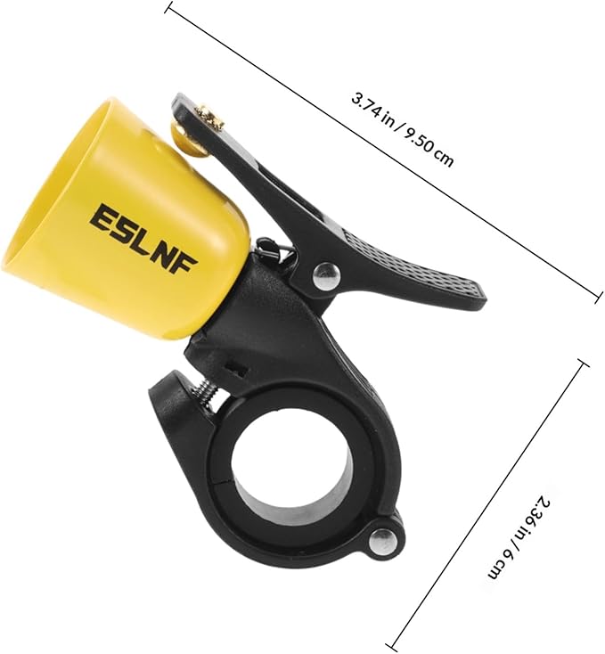 Mini Copper Bicycle Bell for Mountain and Road Bikes, Small Vintage Bike Bell with Loud Sound and Adults, Outdoor Scooter and Cycling Accessories, Yellow