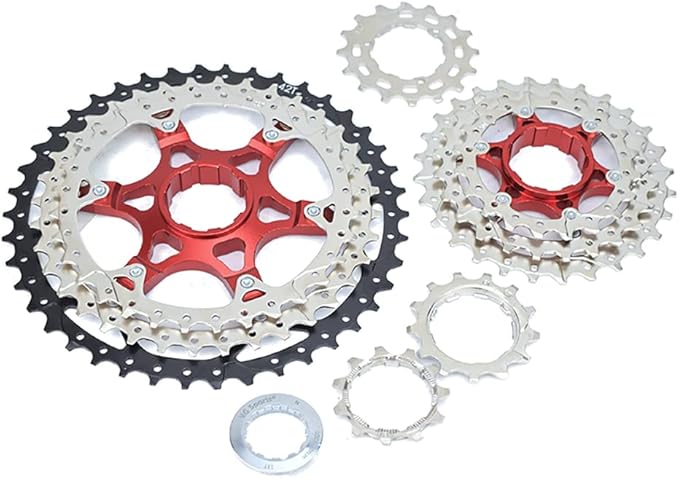 VG SPORTS 8/9/10/11/12 Speed Ultra-Light Bike Cassette for Mountain Bike 11-40T/11-42T/11-46T/11-50T/11-52T MTB Cassette Lightweight Aluminum Bracket Cassette