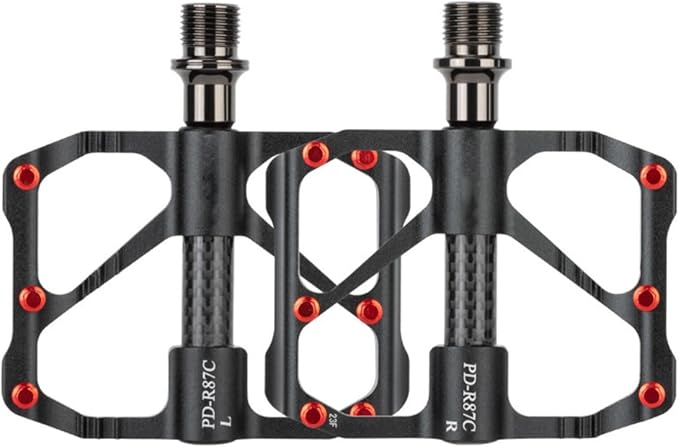 Mountain Bike Pedals, Aluminum Bicycle Platform 9/16'' Spindle Pedal Sealed 3 Bearing Pedals Bike Carbon Road Bike Pedals Lightweight Platform Pedals for BMX MTB Bike