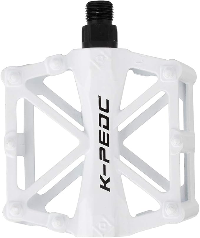Aluminium CNC Bike Pedals 9/16", Lightweight Mountain Road Bike Pedal with 16 Anti-Skid Pins Bicycle Pedals for MTB BMX