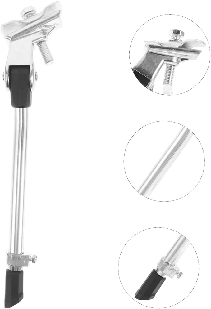 Mikikit 2pcs Mountain Bike Kickstand Adjustable Side Stand for Enhanced Stability and Support for Uneven Replacement Kickstand